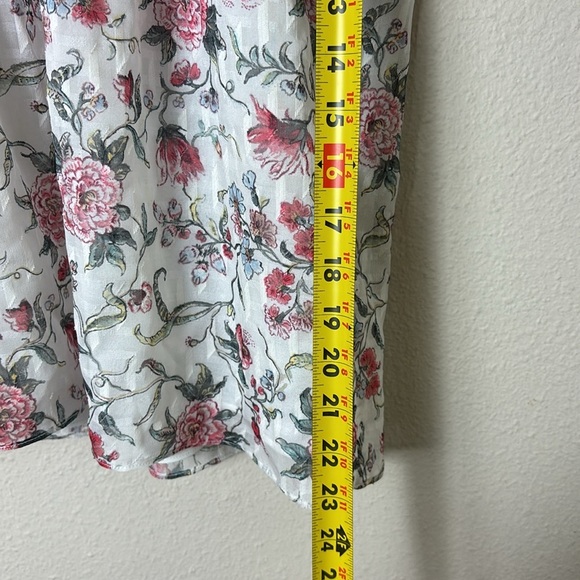 Rebecca Taylor Esmee Floral Top Silk Cotton Blend lined blouse size 6 - Picture 8 of 10